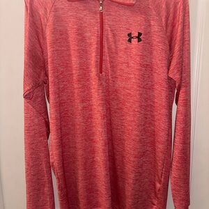 Under Armour Heathered Red Zip Pullover